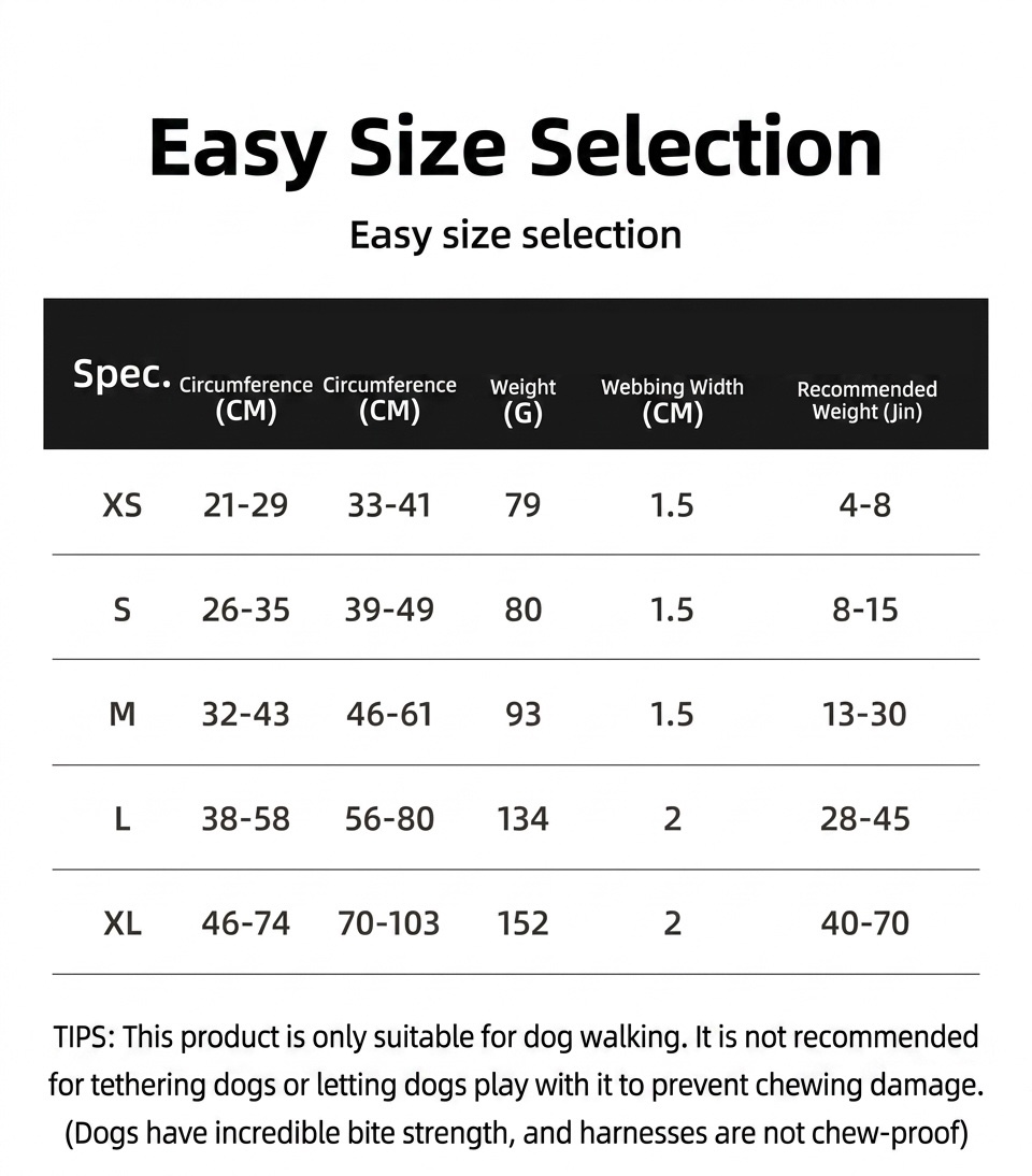 Lightweight Breathable No-Pull Dog Harness with Reflective Trim