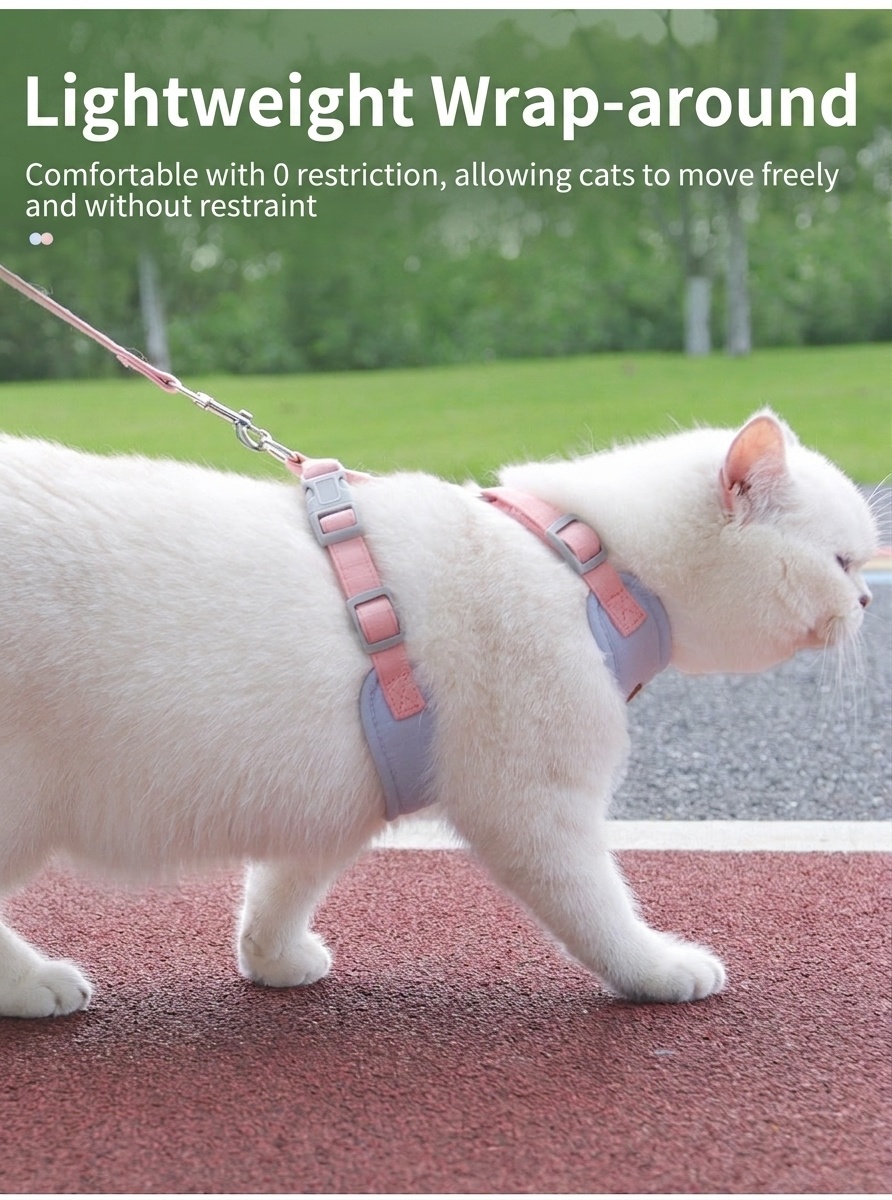 Comfortable Breathable Cat Harness & Leash Set - Escape Proof