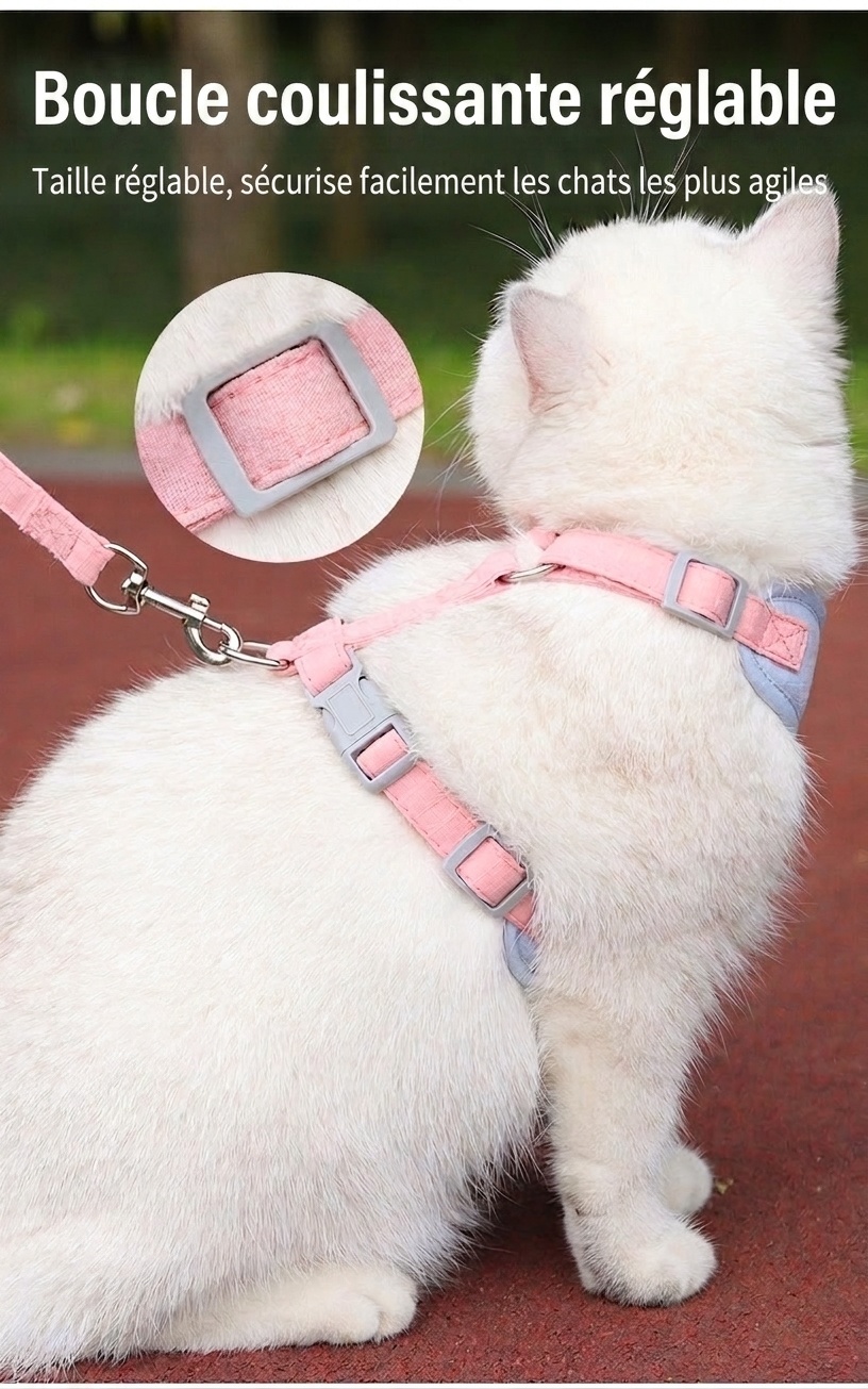 Comfortable Breathable Cat Harness & Leash Set - Escape Proof