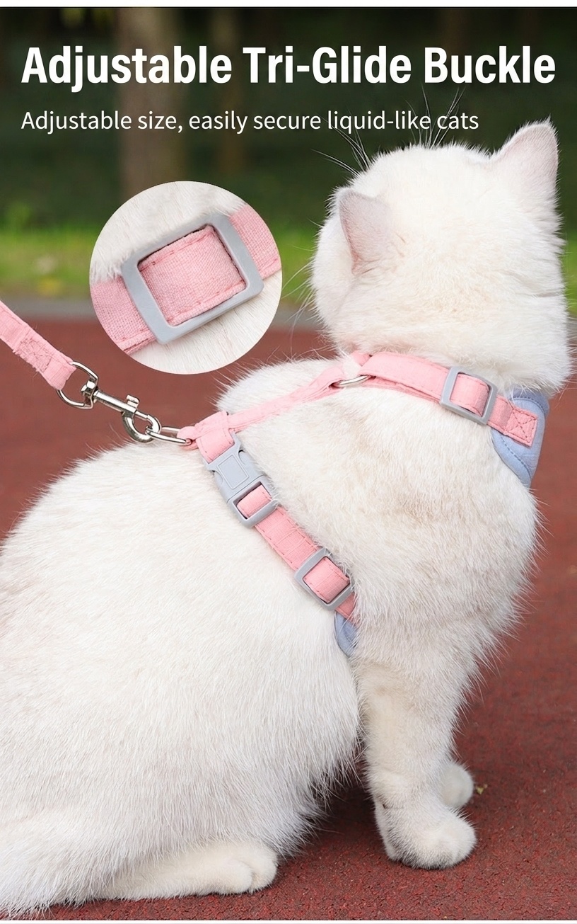 Comfortable Breathable Cat Harness & Leash Set - Escape Proof