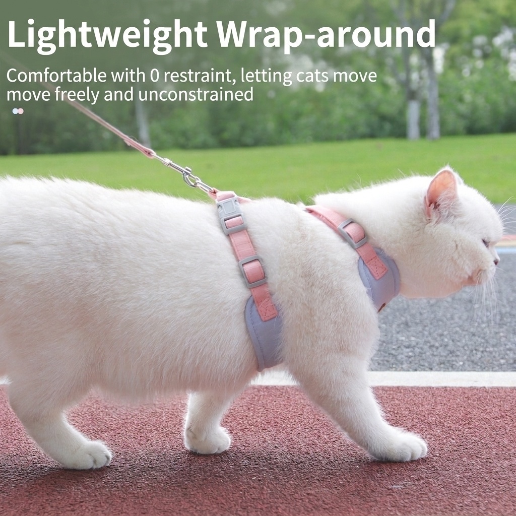 Comfortable Breathable Cat Harness & Leash Set - Escape Proof