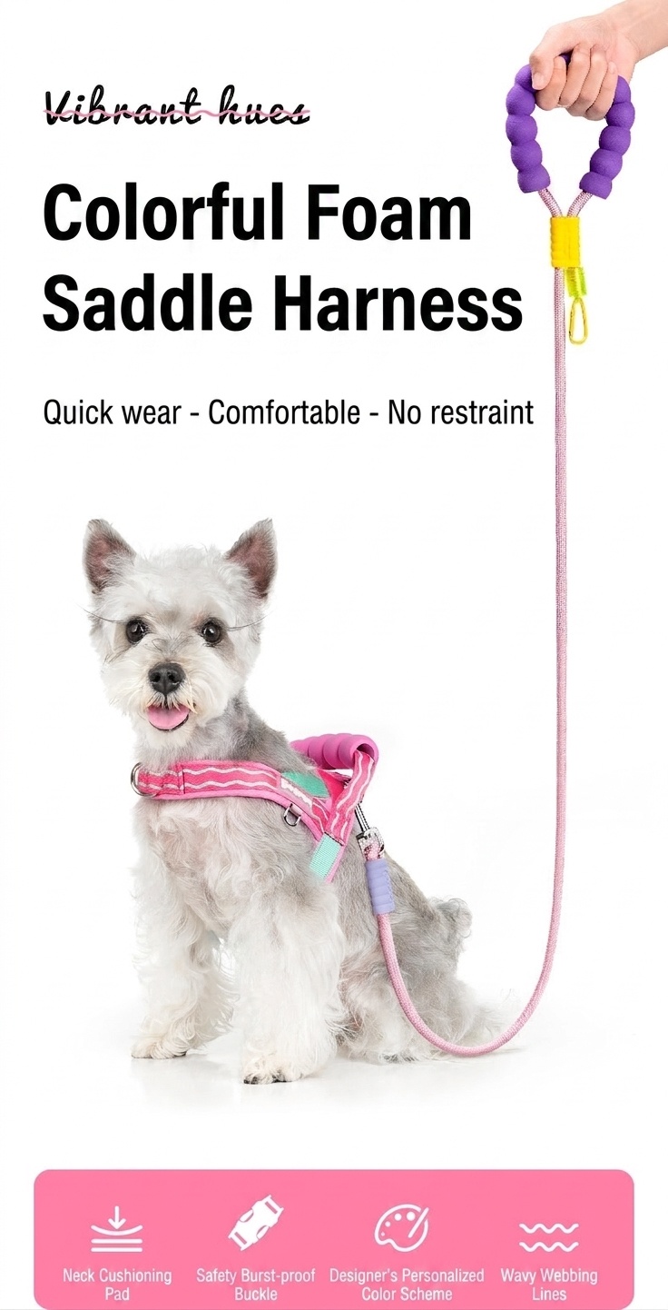 Comfort Padded Dog Harness & Leash Set - Adjustable & Reflective