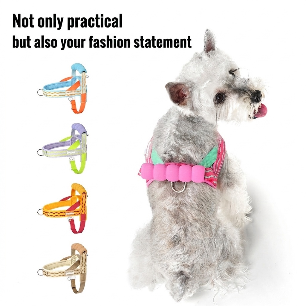 Comfort Padded Dog Harness & Leash Set - Adjustable & Reflective