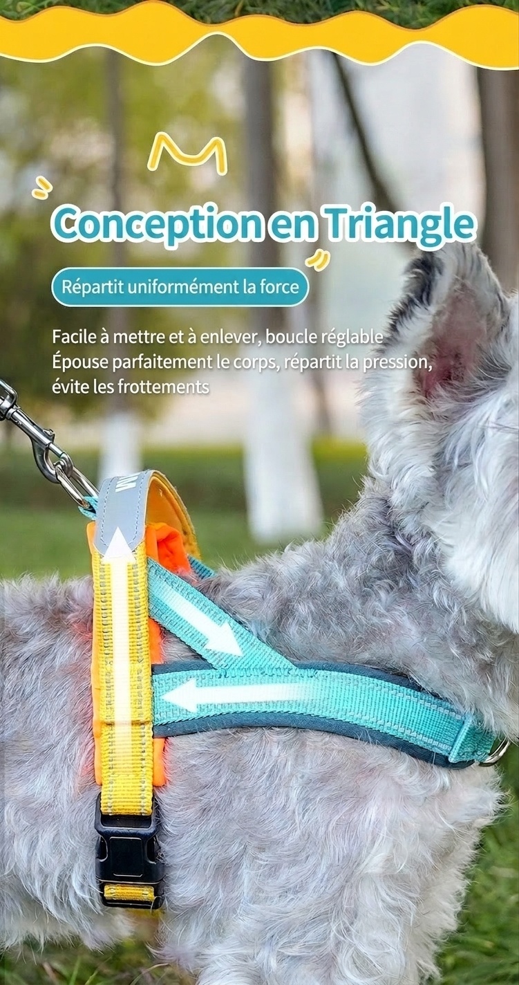 T-Style Anti-Pull Dog Harness - Lightweight Reflective Pet Vest