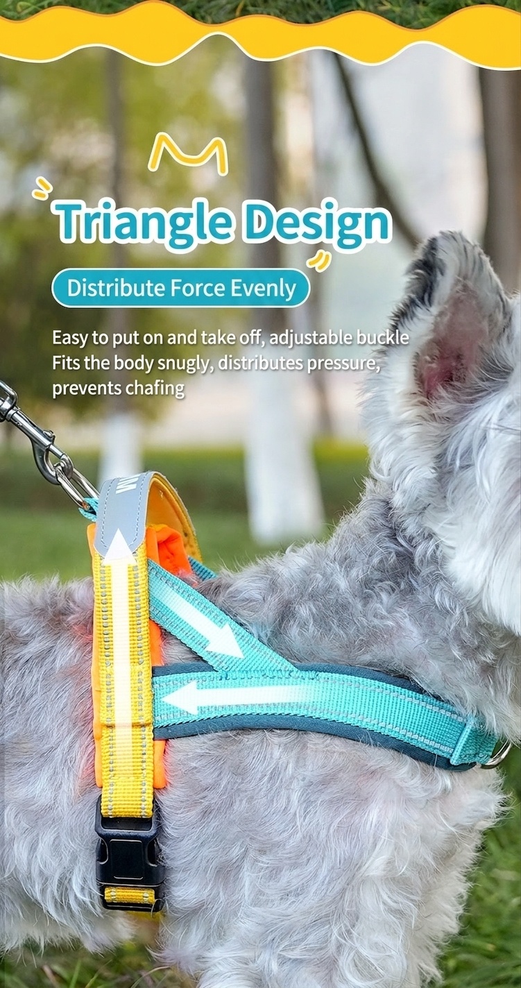 T-Style Anti-Pull Dog Harness - Lightweight Reflective Pet Vest