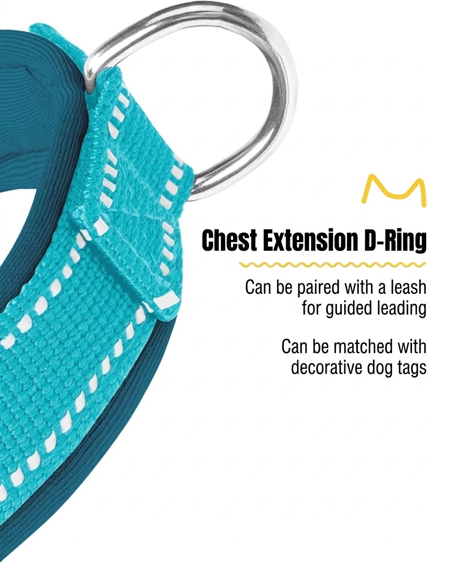 T-Style Anti-Pull Dog Harness - Lightweight Reflective Pet Vest
