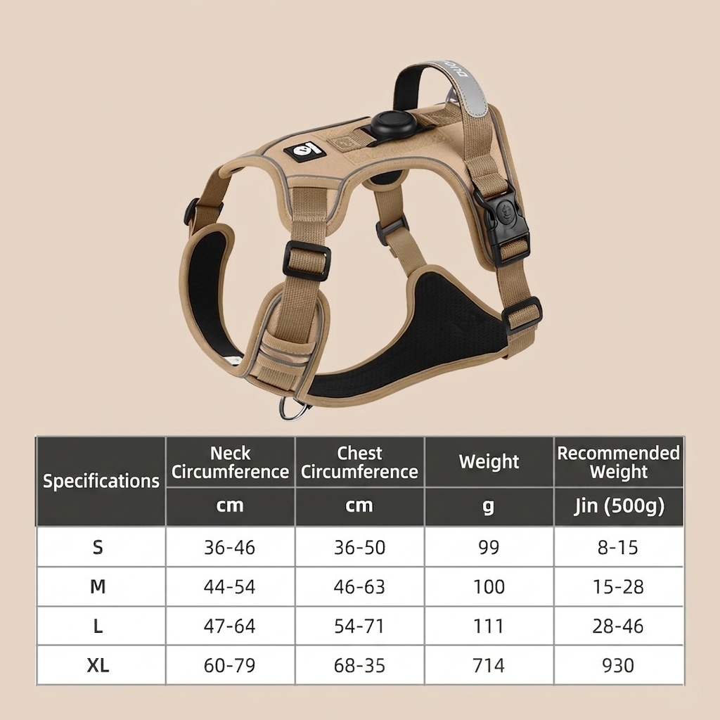 No-Pull Dog Harness with Reflective Straps & Adjustable Fit