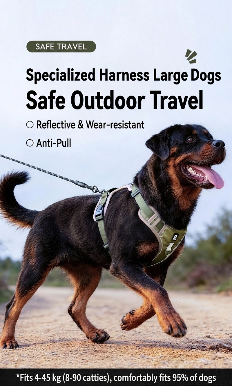 No-Pull Dog Harness with Reflective Straps & Adjustable Fit
