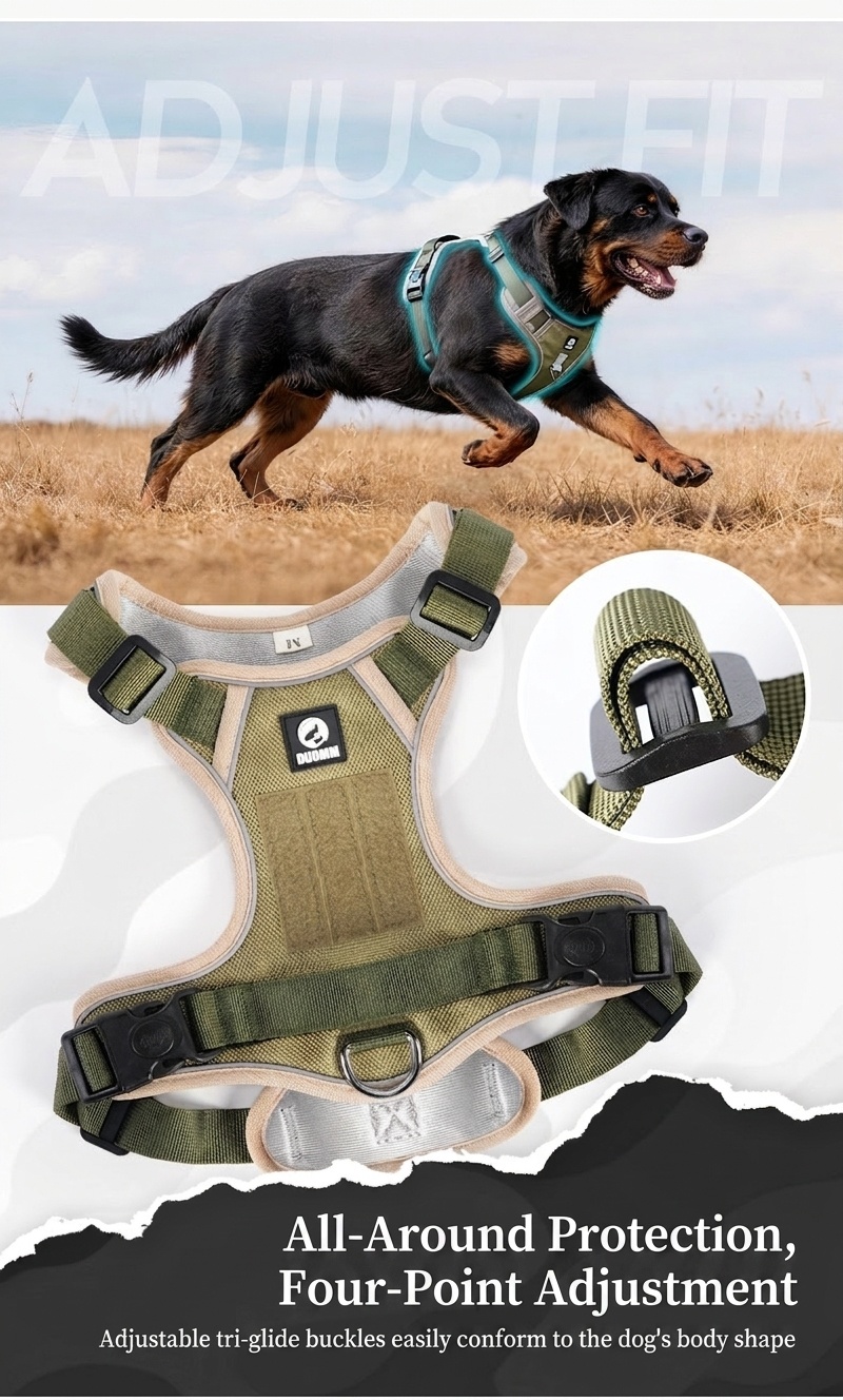 No-Pull Dog Harness with Reflective Straps & Adjustable Fit