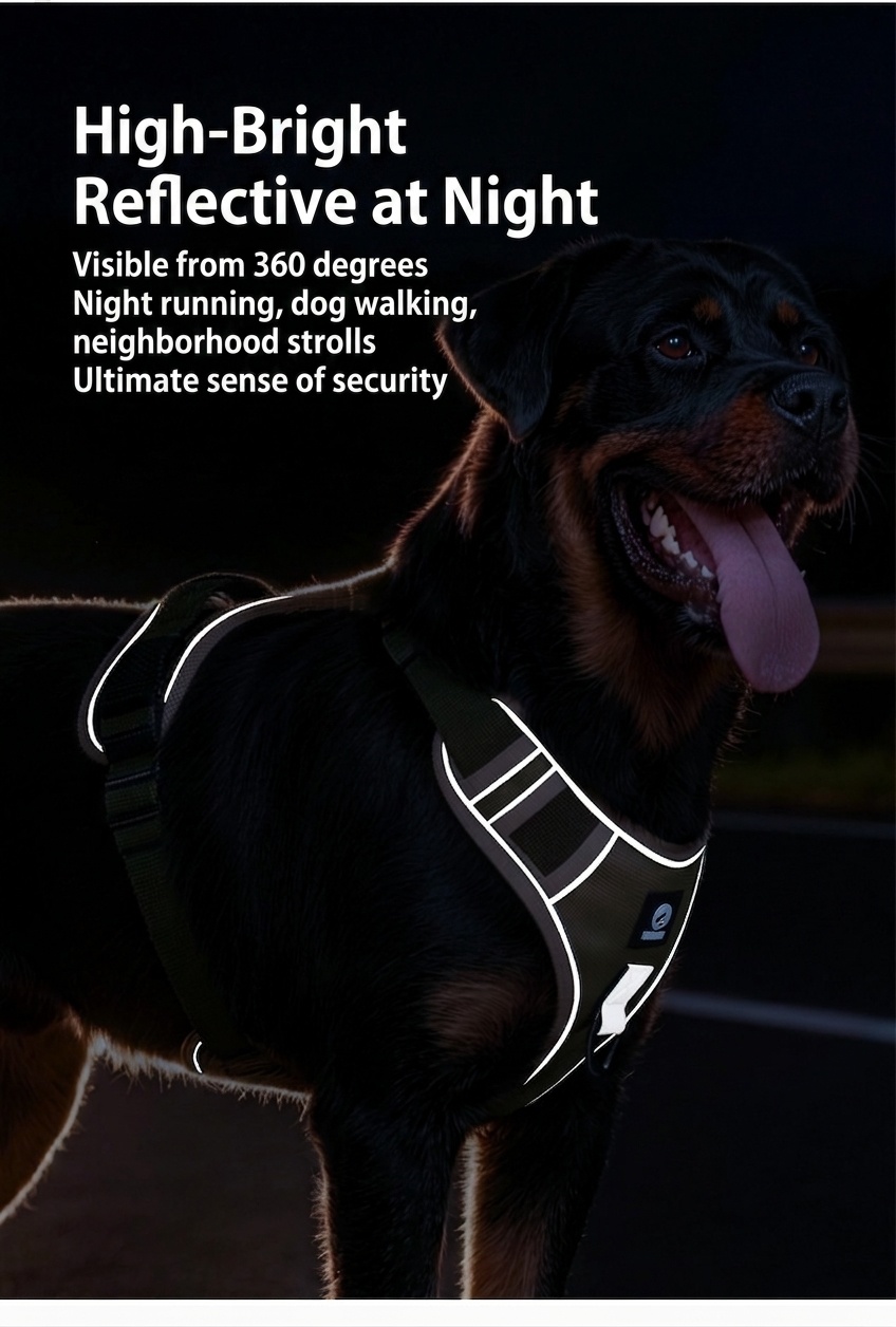 No-Pull Dog Harness with Reflective Straps & Adjustable Fit