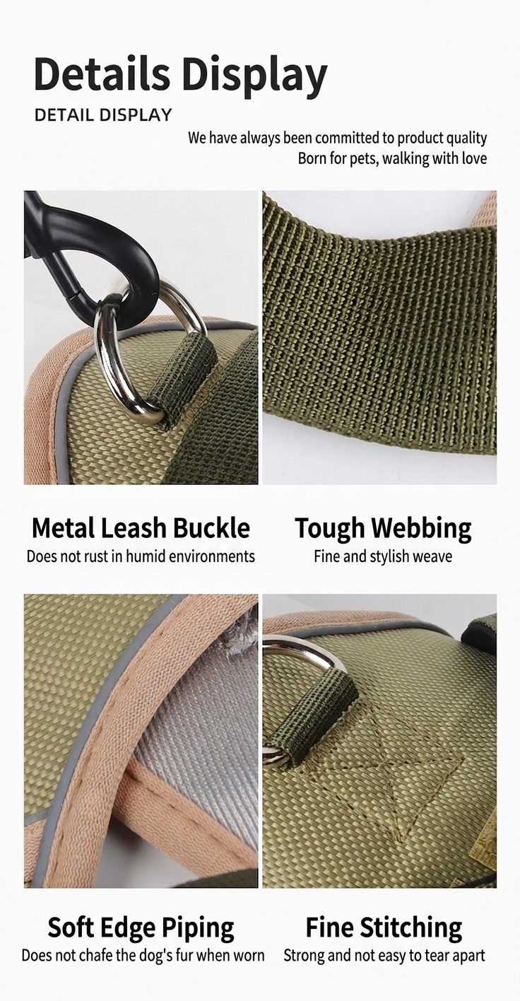 No-Pull Dog Harness with Reflective Straps & Adjustable Fit