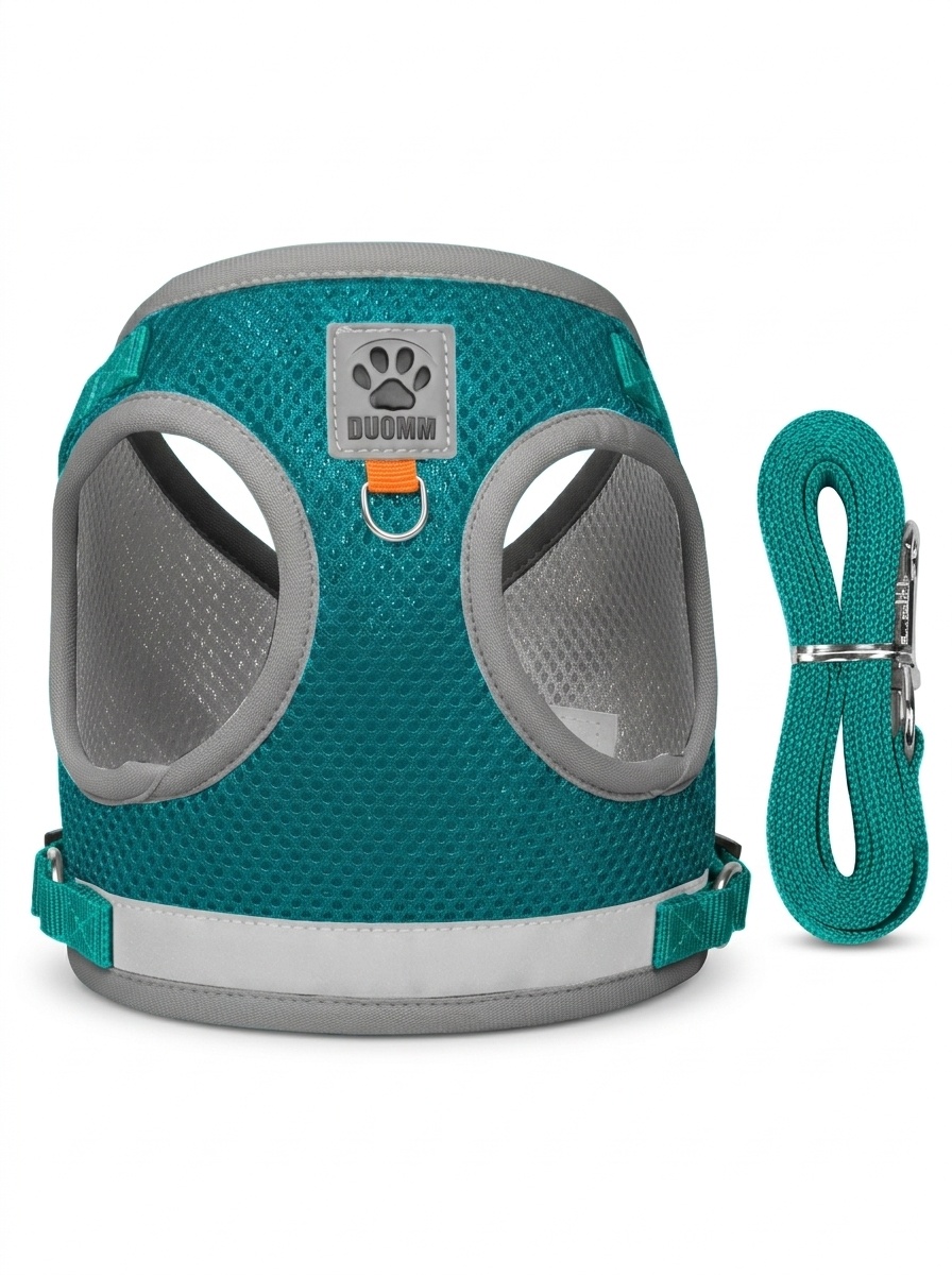 Breathable Mesh Pet Harness & Leash Set - Reflective Safety