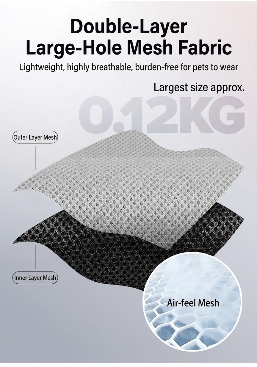 Breathable Mesh Pet Harness & Leash Set - Reflective Safety