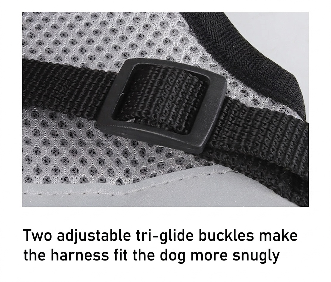 Breathable Mesh Pet Harness & Leash Set - Reflective Safety