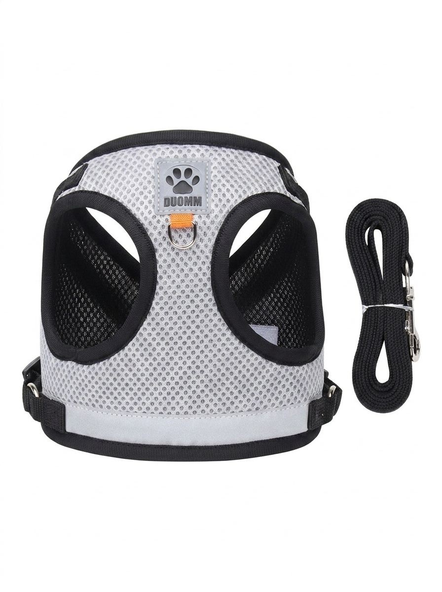Breathable Mesh Pet Harness & Leash Set - Reflective Safety