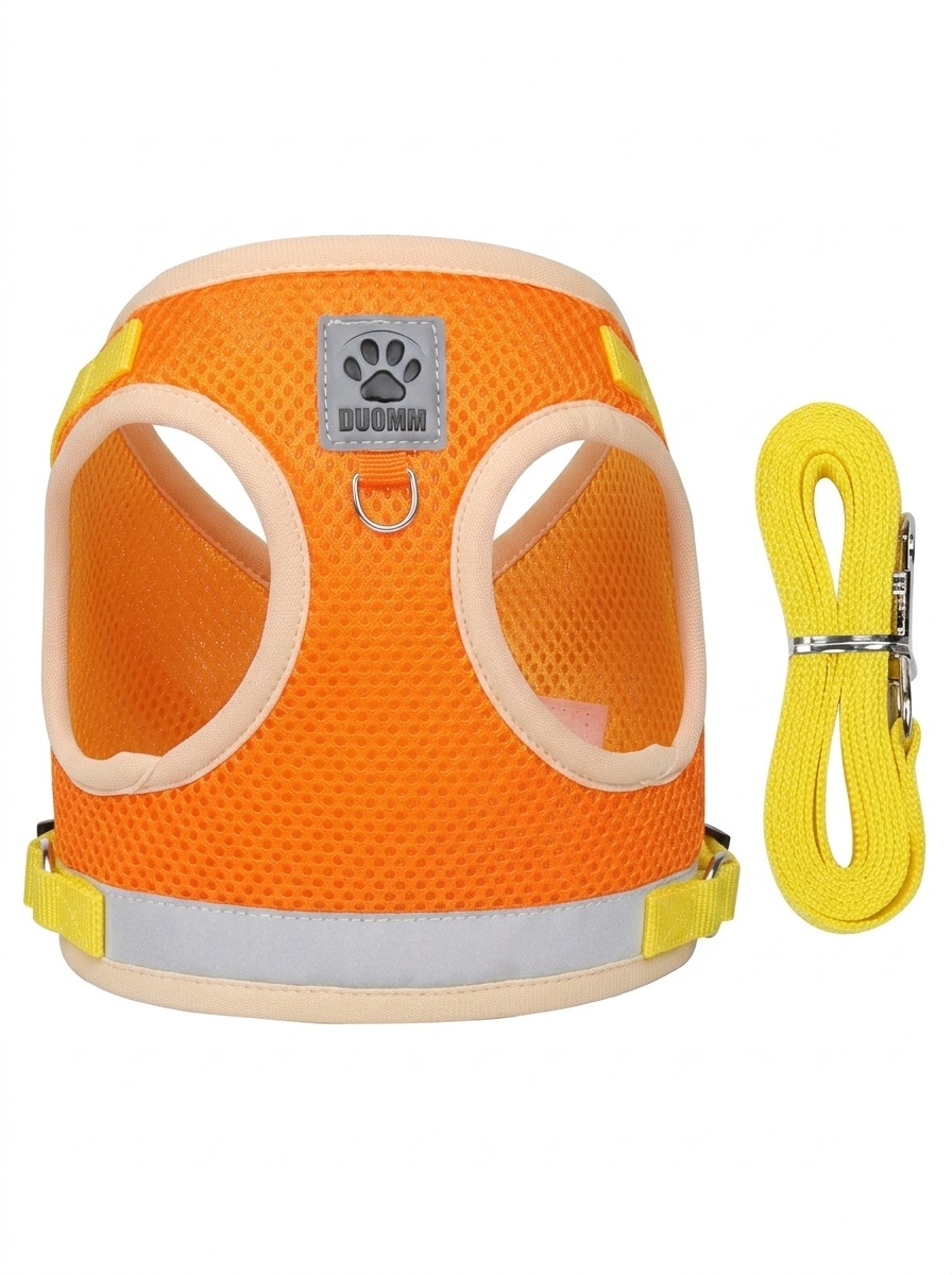 Breathable Mesh Pet Harness & Leash Set - Reflective Safety