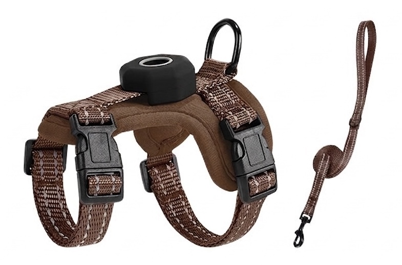 Anti-Escape Cat Harness & Leash Set with GPS Tracker Holder