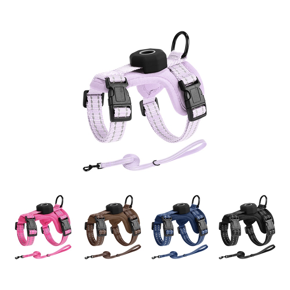 Anti-Escape Cat Harness & Leash Set with GPS Tracker Holder