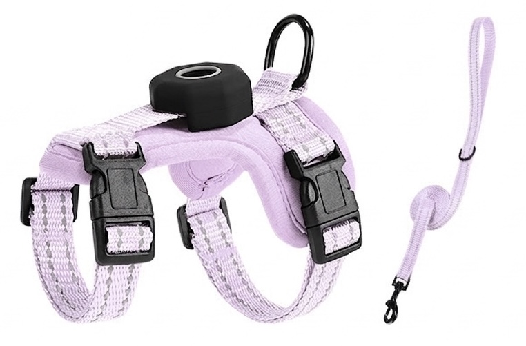 Anti-Escape Cat Harness & Leash Set with GPS Tracker Holder