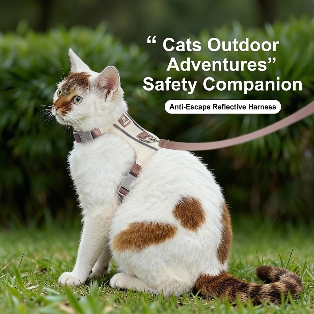 Lightweight Adjustable Cat Harness & Leash Set - Escape Proof