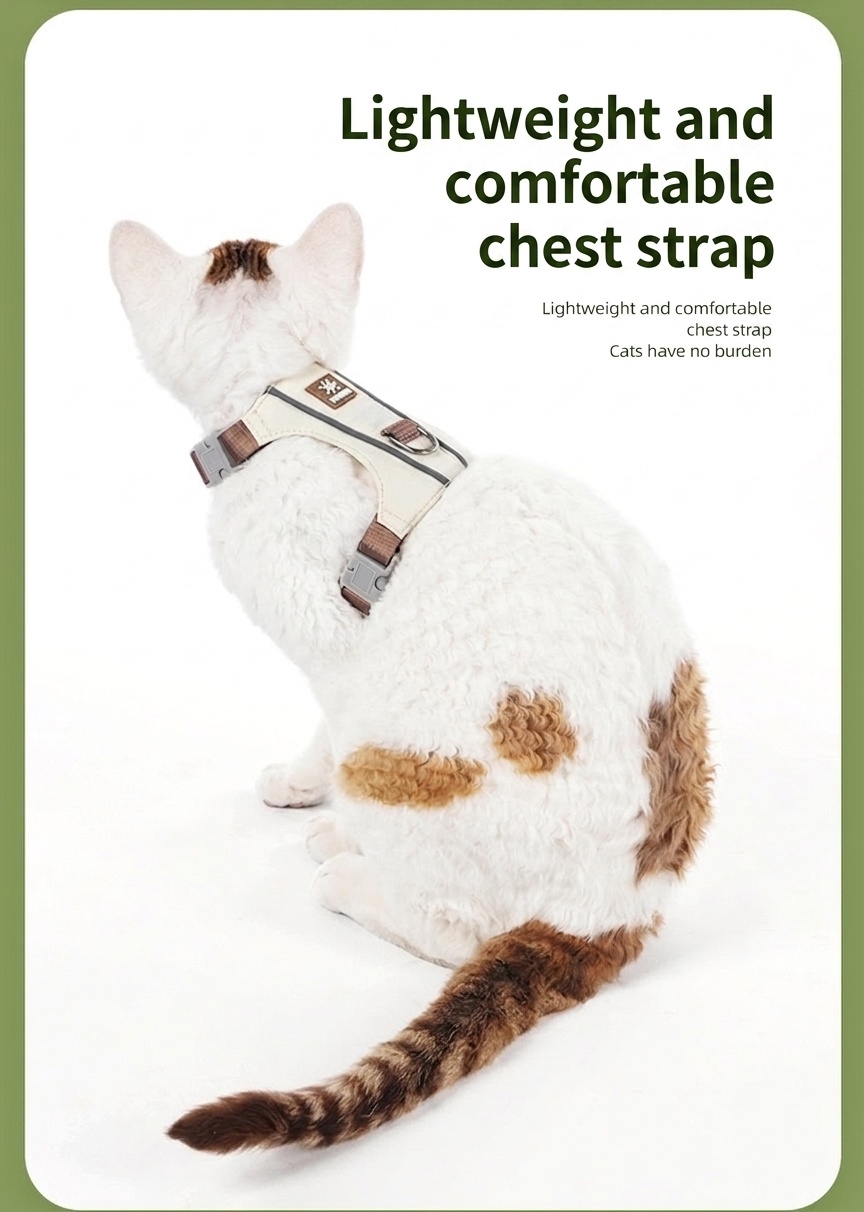 Lightweight Adjustable Cat Harness & Leash Set - Escape Proof