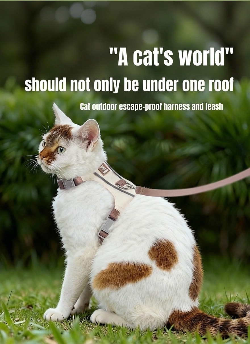 Lightweight Adjustable Cat Harness & Leash Set - Escape Proof