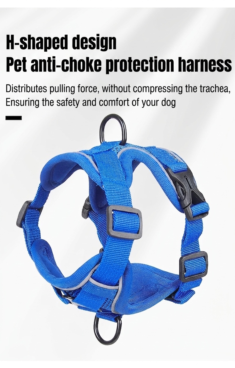 Breathable No-Pull Pet Harness & Leash Set for Dogs & Cats