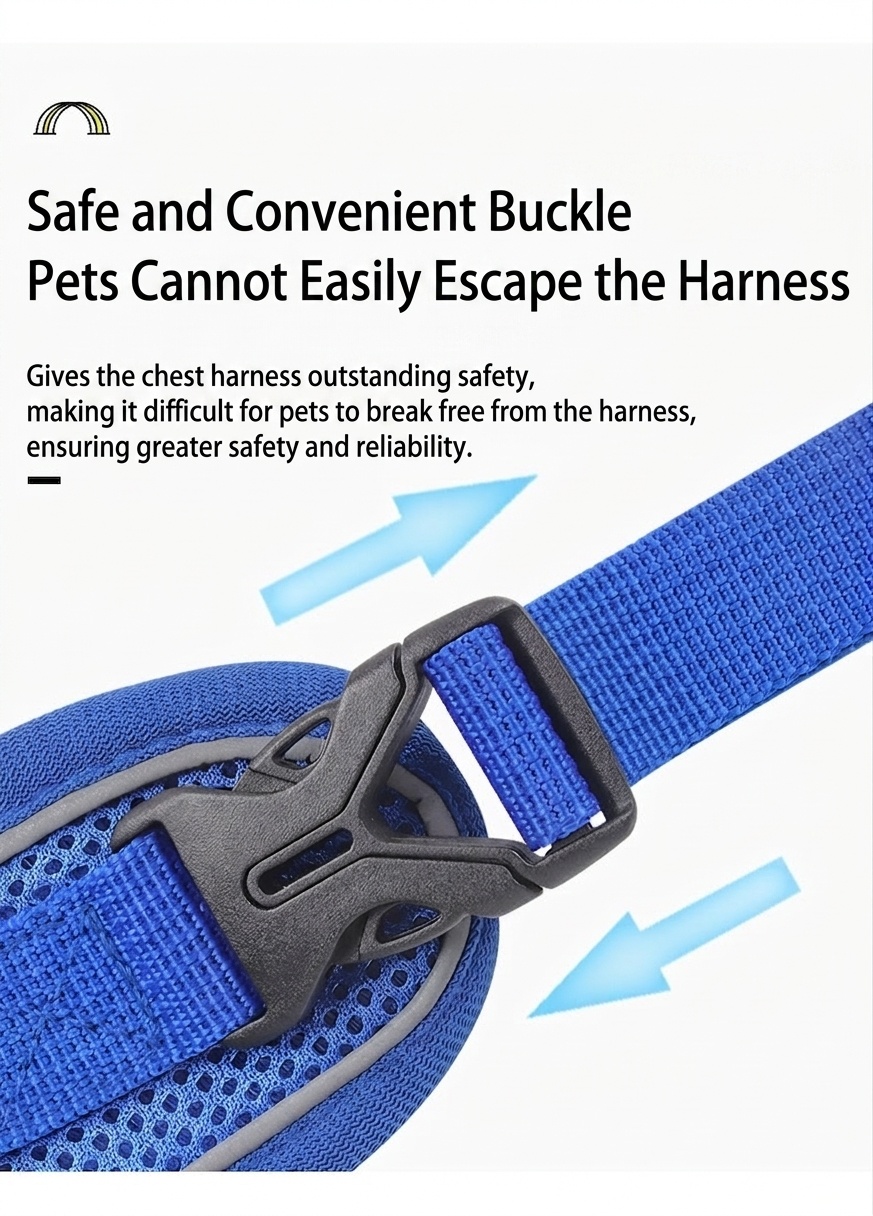 Breathable No-Pull Pet Harness & Leash Set for Dogs & Cats