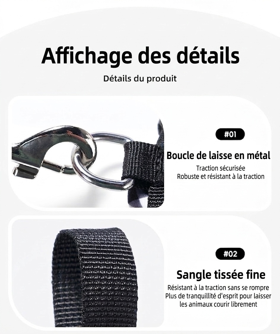Ensemble harnais et laisse pour chien en maille à carreaux mignons - Respirant et ajustable