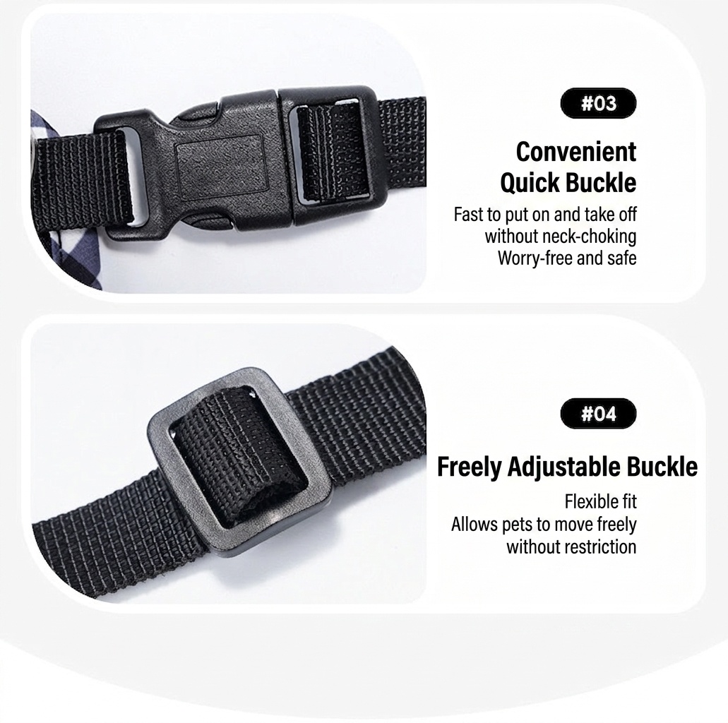 Cute Plaid Mesh Dog Harness & Leash Set - Breathable & Adjustable