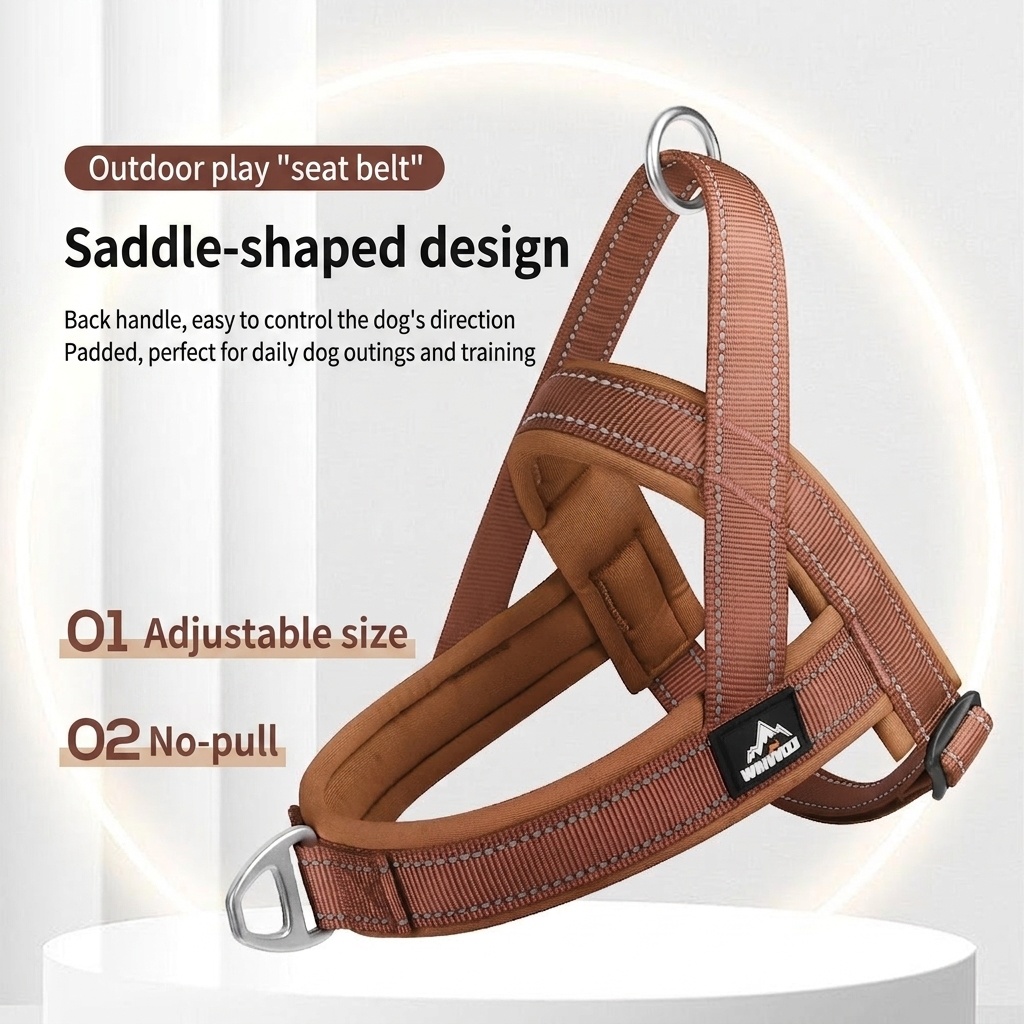 Padded Reflective No-Pull Dog Harness - Adjustable & Breathable