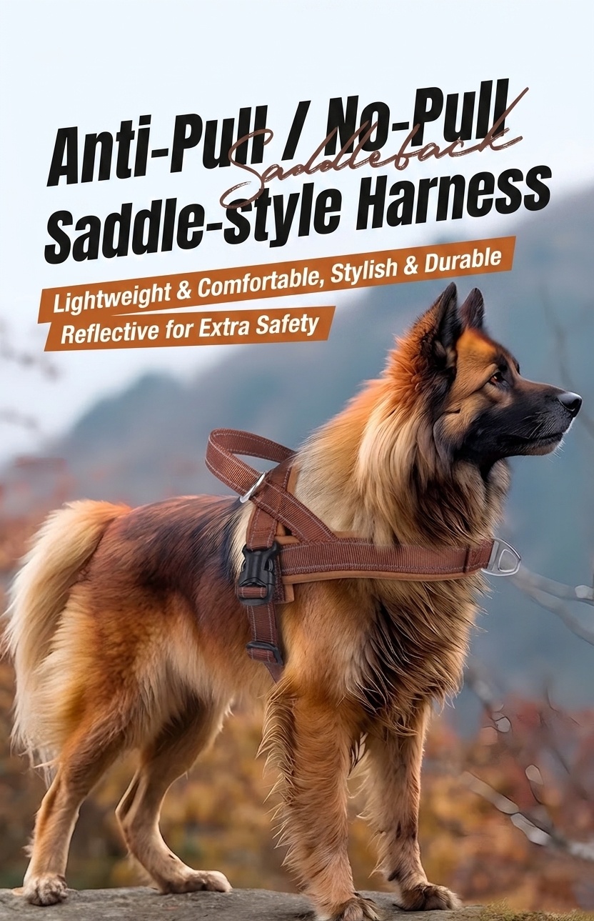 Padded Reflective No-Pull Dog Harness - Adjustable & Breathable