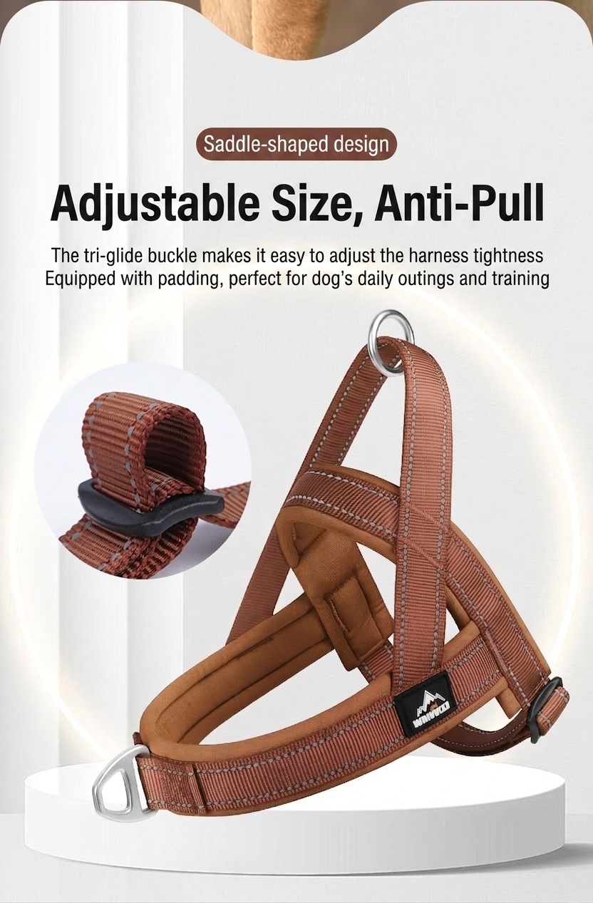 Padded Reflective No-Pull Dog Harness - Adjustable & Breathable