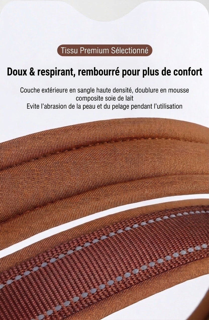 Harnais pour chien rembourré, réfléchissant et anti-traction - Réglable et respirant