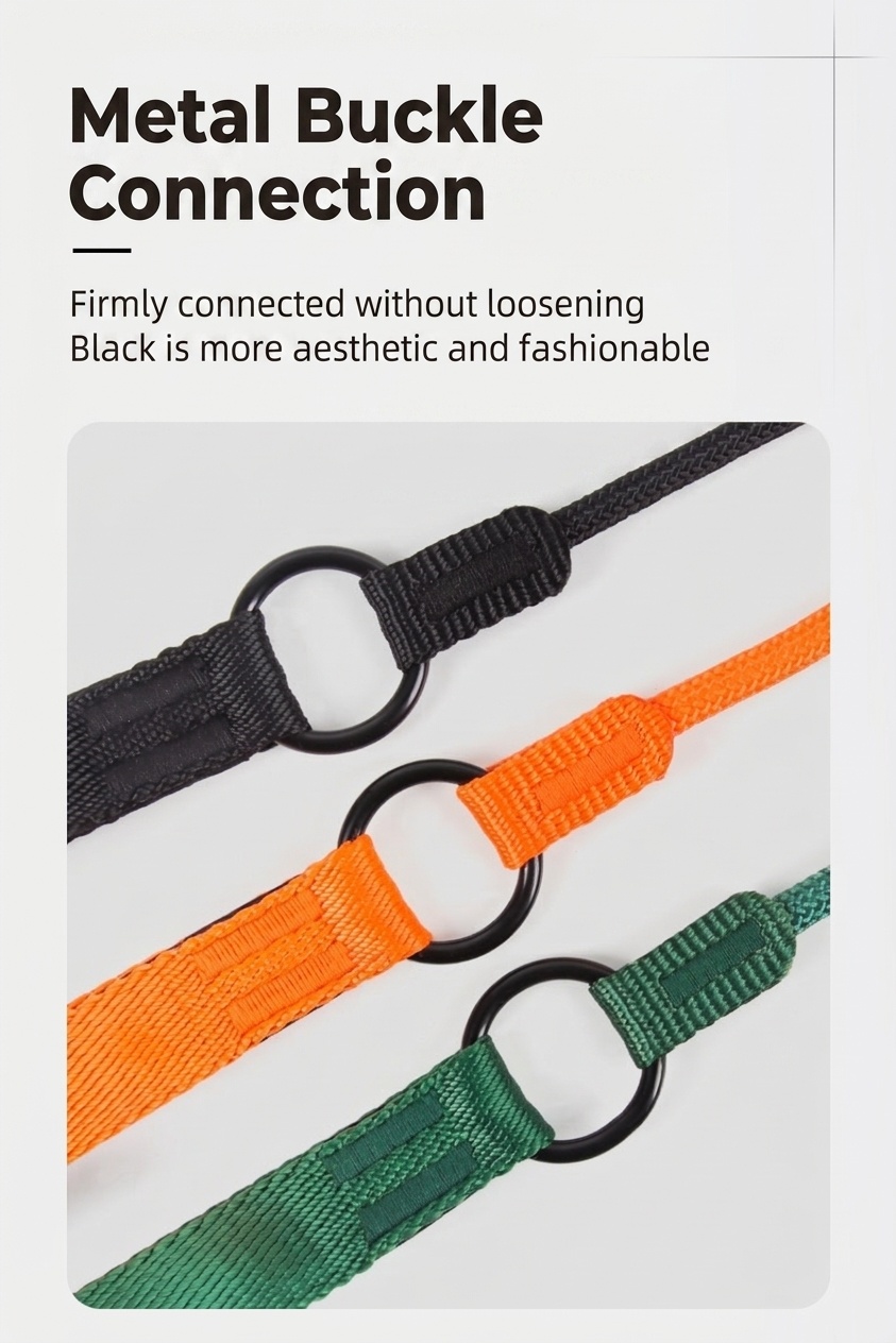 Nylon P-Rope Dog Leash & Collar Combo for Training & Walking
