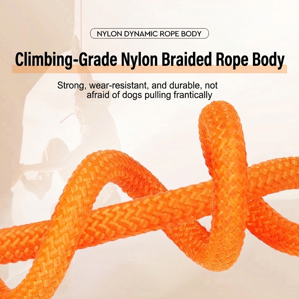 Nylon P-Rope Dog Leash & Collar Combo for Training & Walking