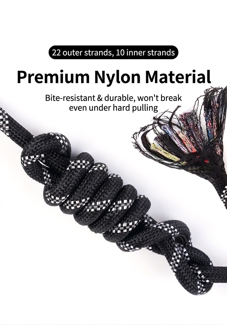 Reflective Dog Leash with Padded Handle - Durable Nylon Pet Lead
