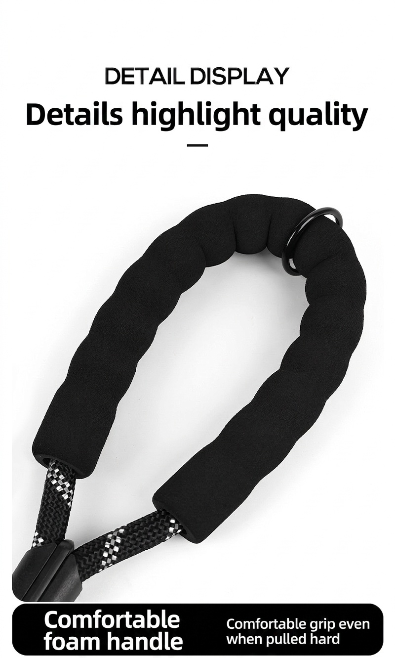 Reflective Dog Leash with Padded Handle - Durable Nylon Pet Lead