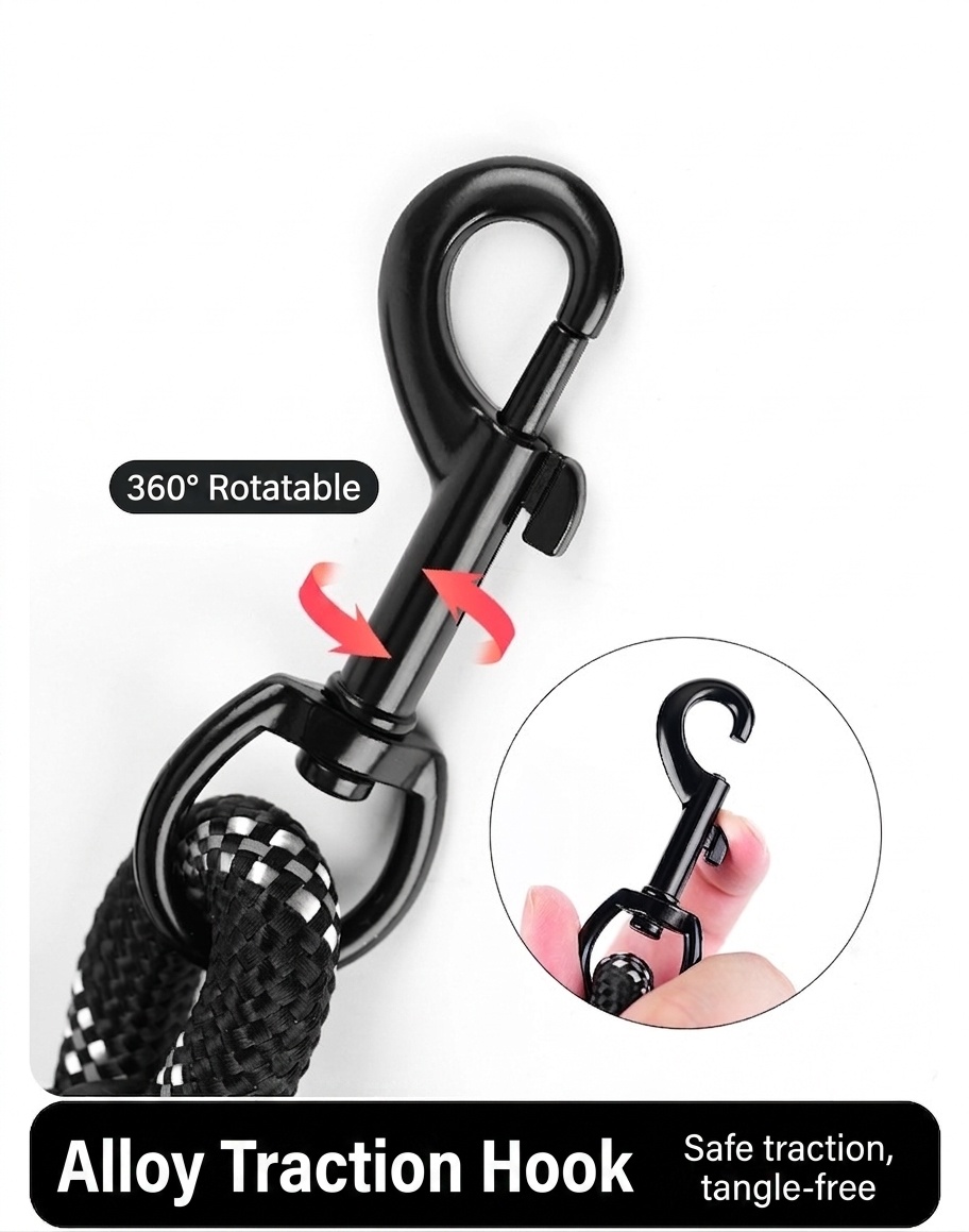 Reflective Dog Leash with Padded Handle - Durable Nylon Pet Lead