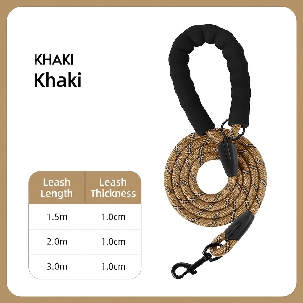 Reflective Dog Leash with Padded Handle - Durable Nylon Pet Lead