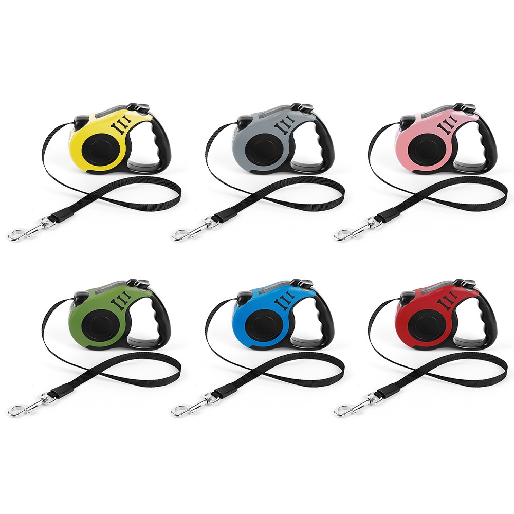 Retractable Dog Leash with One-Button Lock & Ergonomic Handle