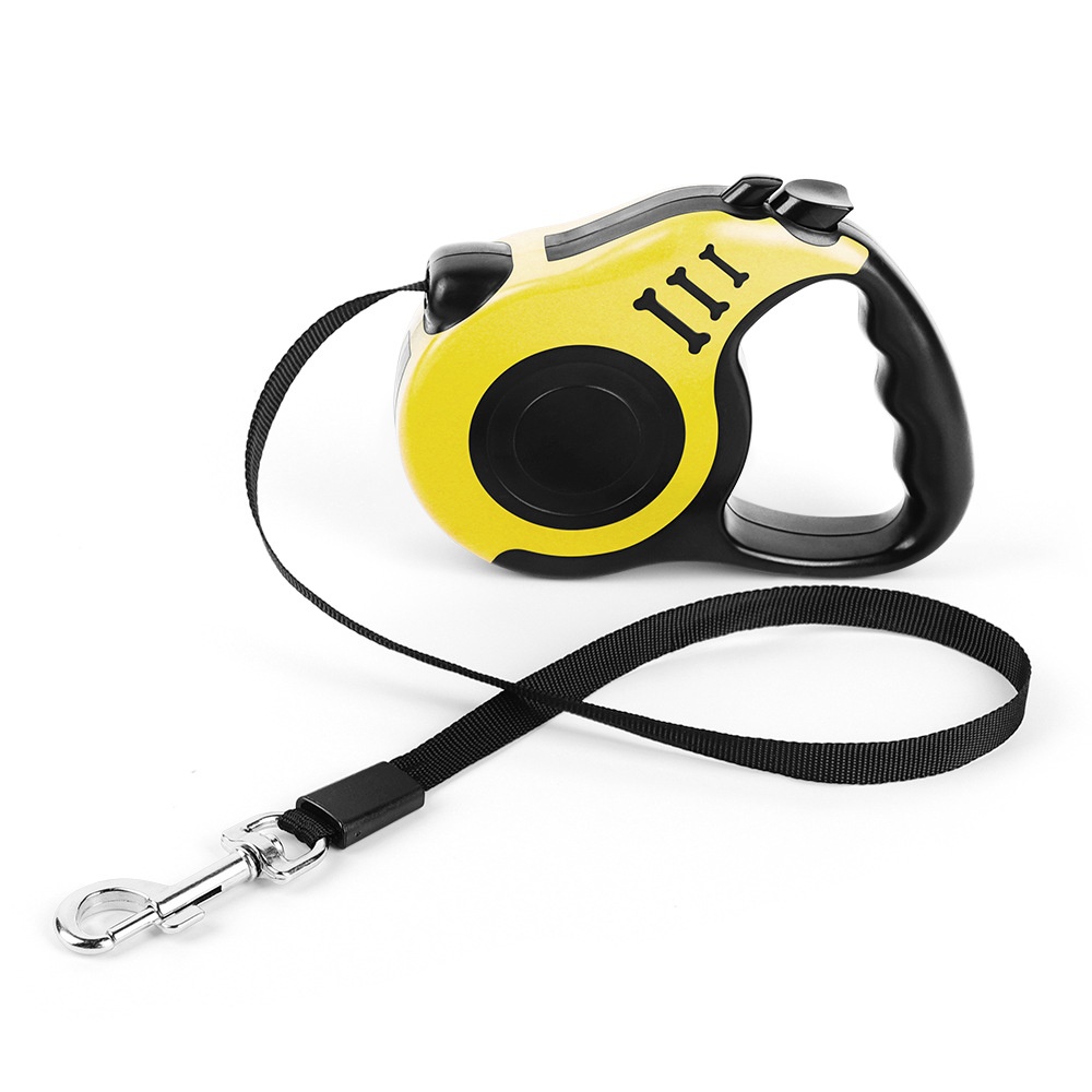 Retractable Dog Leash with One-Button Lock & Ergonomic Handle