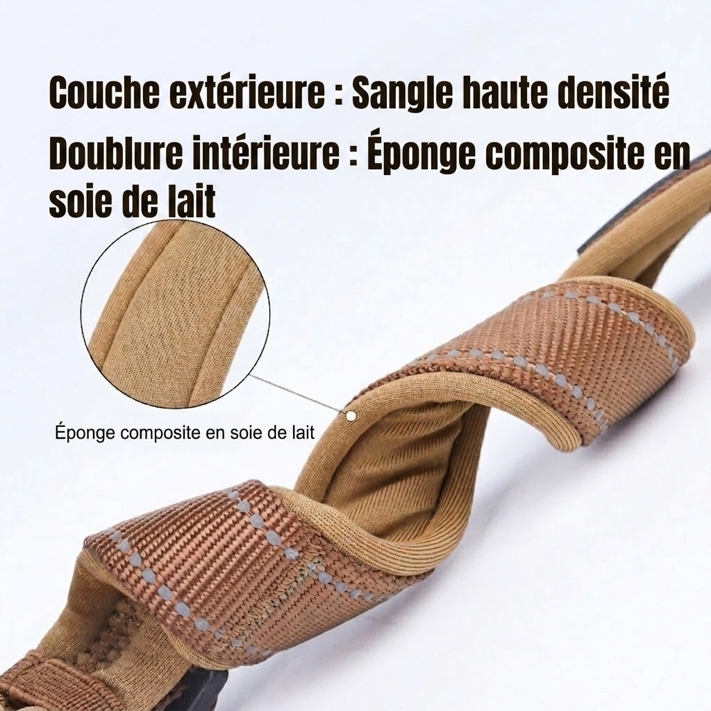 Collier réfléchissant rembourré pour chien - Ajustable et confortable pour la sécurité des animaux de compagnie