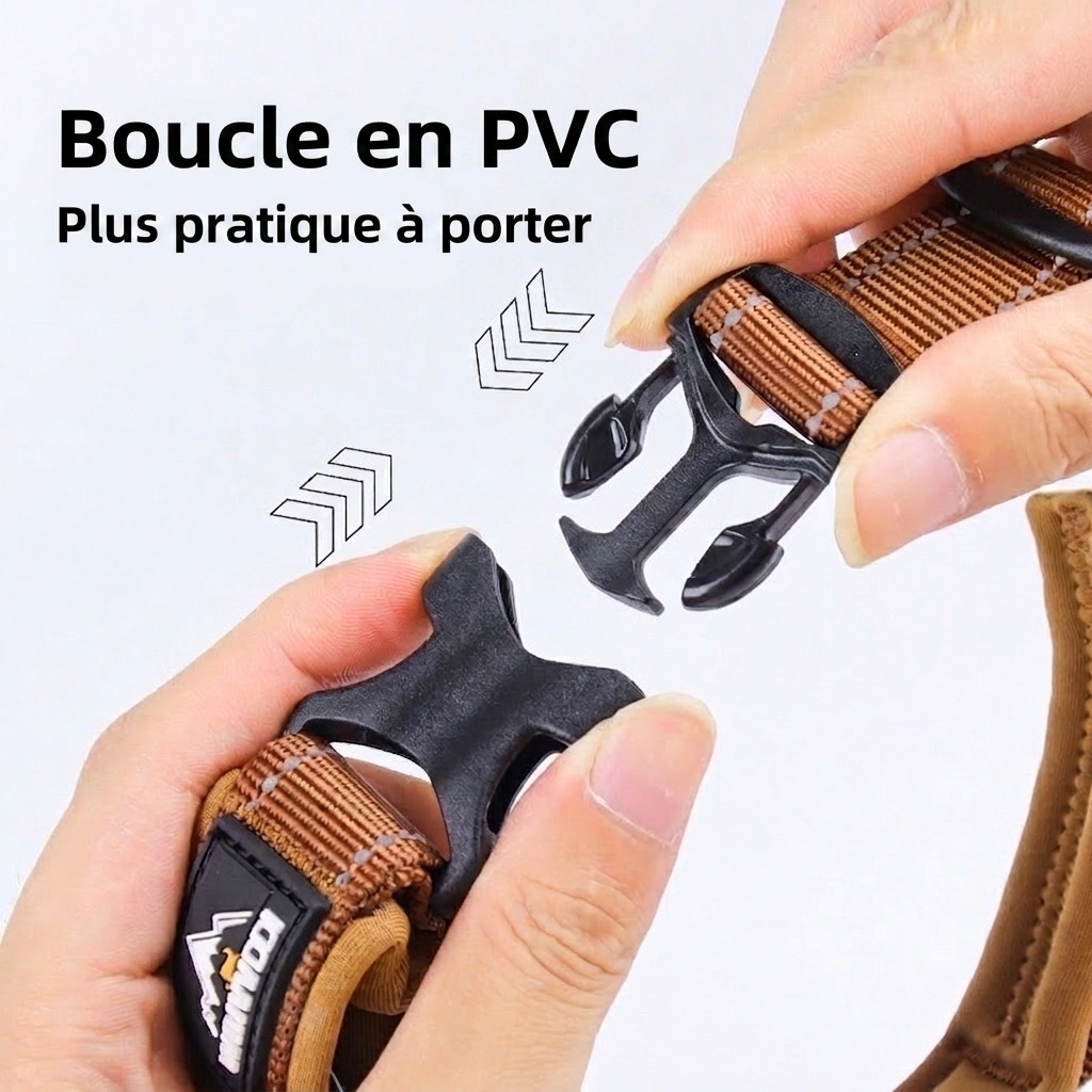 Collier réfléchissant rembourré pour chien - Ajustable et confortable pour la sécurité des animaux de compagnie