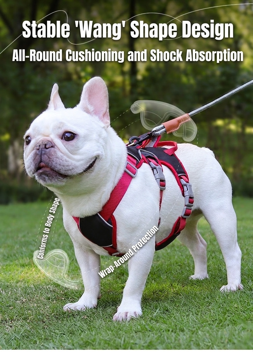 Adjustable No-Pull Dog Harness with Handle & Reflective Trim