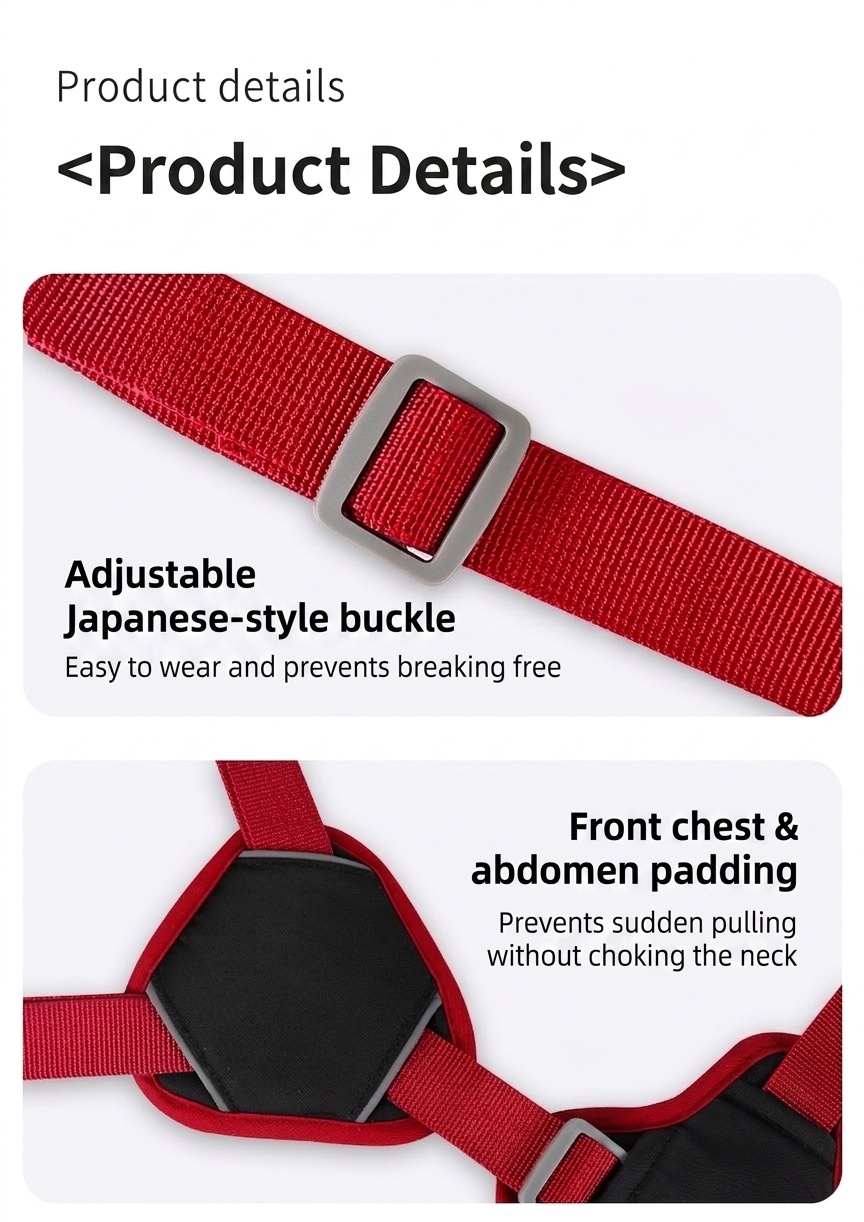 Adjustable No-Pull Dog Harness with Handle & Reflective Trim