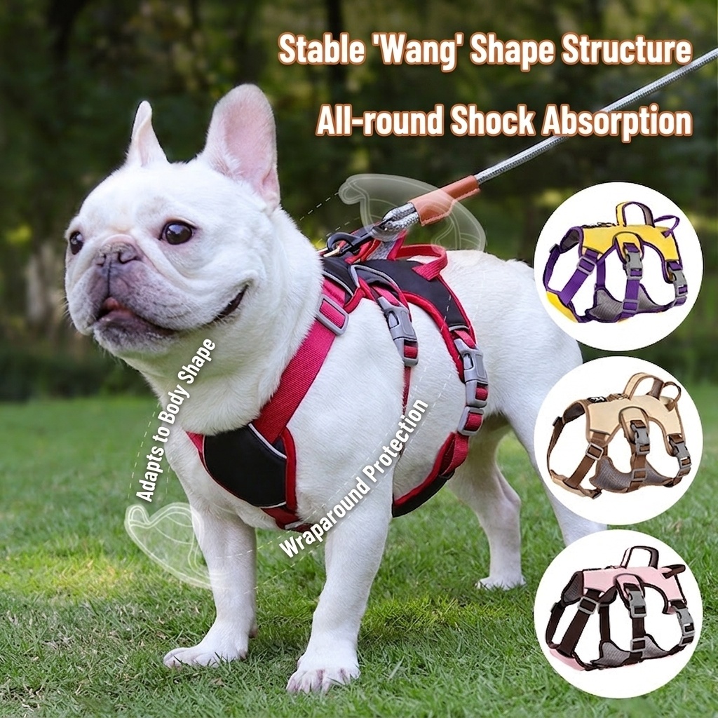 Adjustable No-Pull Dog Harness with Handle & Reflective Trim