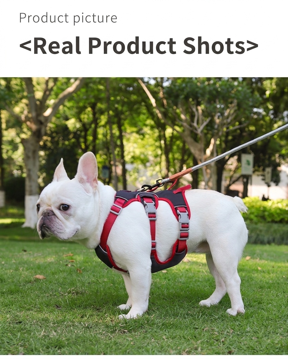 Adjustable No-Pull Dog Harness with Handle & Reflective Trim