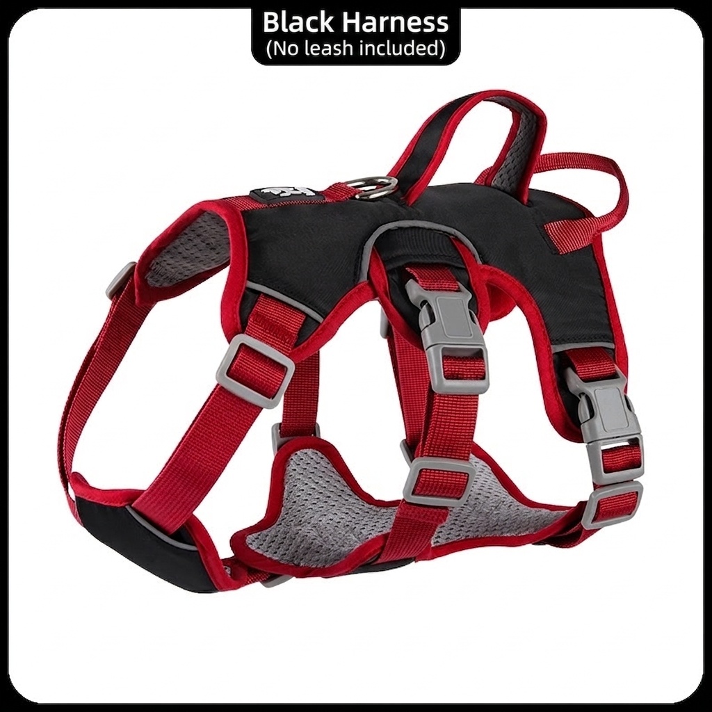 Adjustable No-Pull Dog Harness with Handle & Reflective Trim