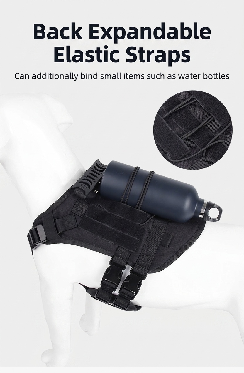 Durable Tactical Dog Harness - Adjustable No-Pull Vest for Training